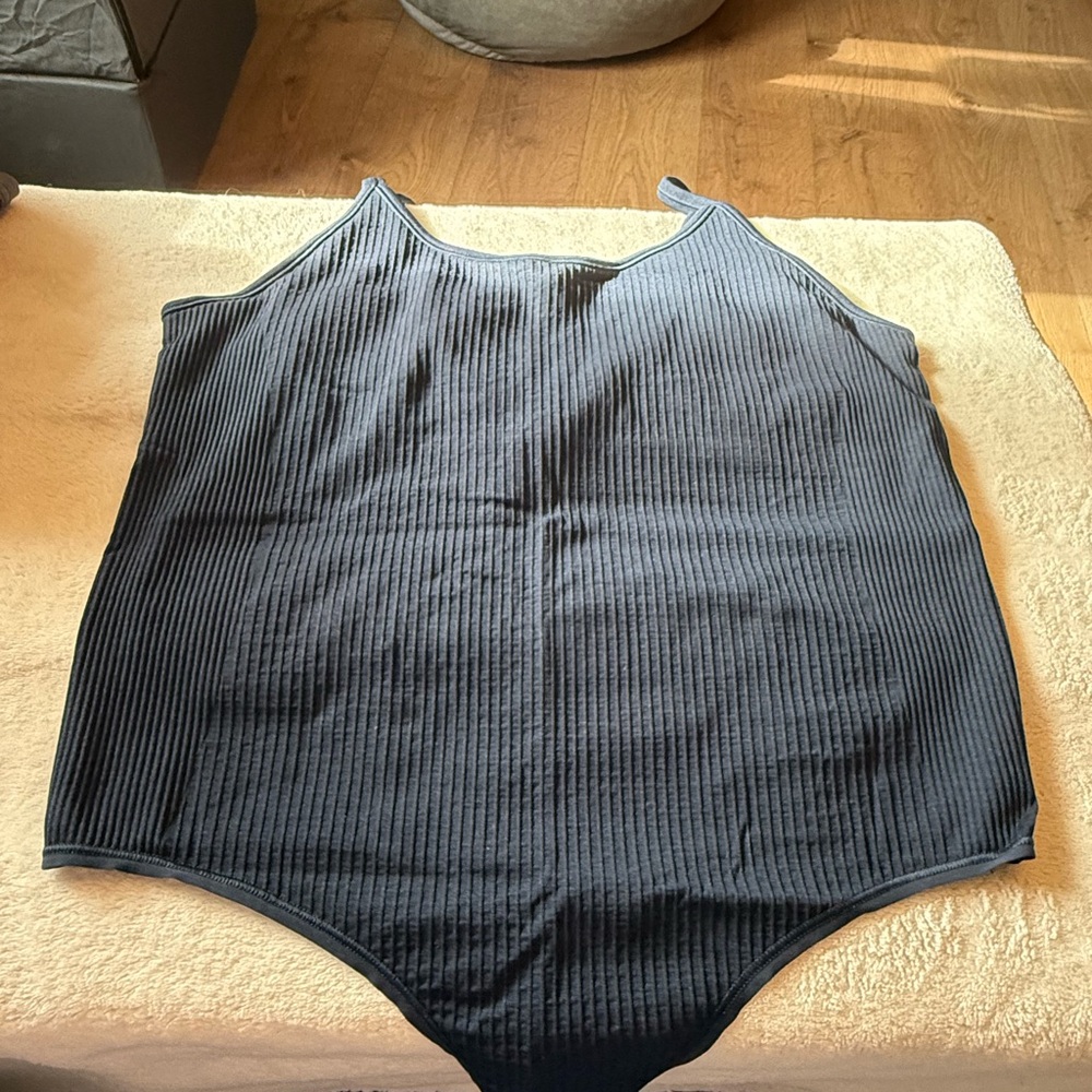 Lululemon Athletica Blue Bodysuit with Ribbed Texture